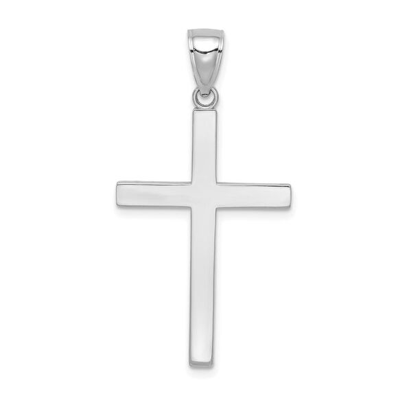 10k White Gold Polished Cross Pendant,All Products : American Fashion Style Bags On Sale
